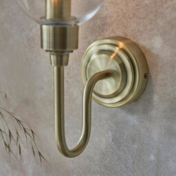 Luminosa Lighting Luminosa Livorno Batten Antique Brass Plate, Clear Glass - thumbnail 6