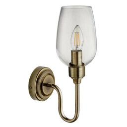 Luminosa Lighting Luminosa Livorno Batten Antique Brass Plate, Clear Glass - thumbnail 7