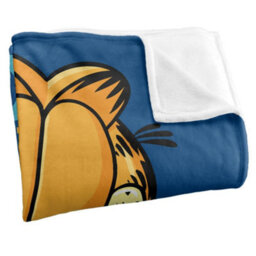 Garfield Never Ever Wrong Silky Supersoft Blanket Blue/yellow (One Size) - thumbnail 3