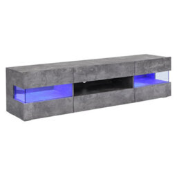 Furniture in Fashion Kirsten Wooden Tv Stand In Concrete Effect With Led Lighting - thumbnail 2