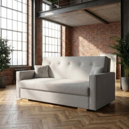 Viva Sonic Iii Sofa Bed For Living Room With Storage Chipboard Frame Polyurethane Foam 153X100X85Cm Light Grey - thumbnail 2