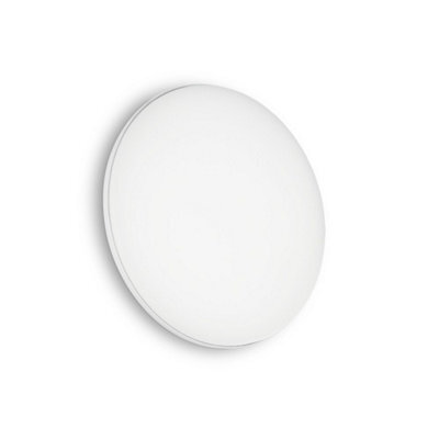 Ideal Lux Mib Led Outdoor Round Simple Flush White Ip65, 3000K