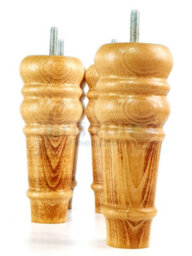 L&F 4 Replacement Furniture Feet Natural Wash Turned Wooden Legs 165mm High Settee Chairs Sofas Footstools M10 (10mm) Tsp2071 - thumbnail 5