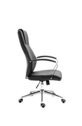 Evre Contemporary Executive Black Faux Leather Office Chair With Swivel Height Adjust - thumbnail 3