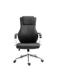 Evre Contemporary Executive Black Faux Leather Office Chair With Swivel Height Adjust - thumbnail 2