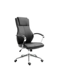 Evre Contemporary Executive Black Faux Leather Office Chair With Swivel Height Adjust - thumbnail 6