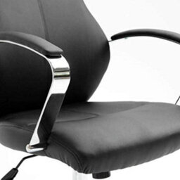 Evre Contemporary Executive Black Faux Leather Office Chair With Swivel Height Adjust - thumbnail 4
