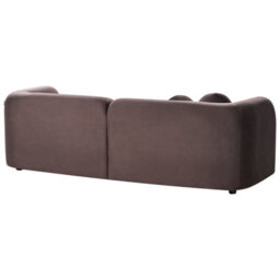 Beliani Living Room Set 4 Seater Leiren Velvet Dark Brown - thumbnail 7