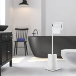 Smedbo Stainless Steel Freestanding Toilet Roll Holder -Square Base - thumbnail 4