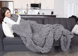 Darphe Dark Gray Stretchable Hand-Woven Knitted Wool Yarn 60Cm L X 60Cm W - thumbnail 3