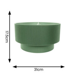 Valuelights Mason Ruched Crinkle Green Fabric Two Tier Ceiling Floor Table Lamp Shade (D)31Cm - thumbnail 4