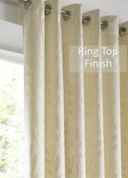 Luxury Living Tivoli Eyelet Ring Top Curtains Cream - thumbnail 4