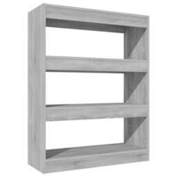 Vidaxl Book Cabinet/room Divider Grey Sonoma 80X30X103 Cm Engineered Wood Book Cabinets
