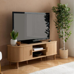 Oak Brown Axel Fluted Tv Unit Birlea - thumbnail 2
