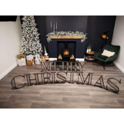 Samuel Alexander 40Cm Industrial Metal Set Of 14 Merry Christmas Letters Decoration - thumbnail 9