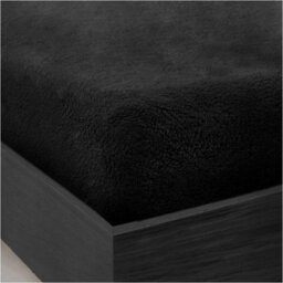 Gc Gaveno Cavailia Teddy Bear Plain Fitted Sheet King Black Fleece Thermal Warm Super Soft & Warm Fluffy Fitted Bed Sheet