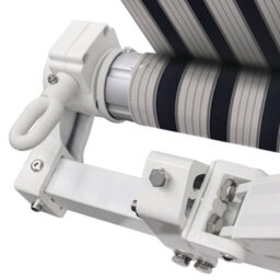 Sundaze 3 X 2.5M Manual Awning Retractable Garden Patio Canopy Sun Shade Shelter With Fittings And Crank Handle Blue-White - thumbnail 7