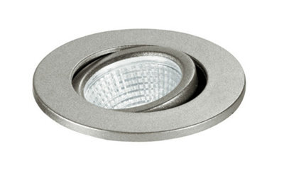 Luminosa Lighting Luminosa Polaris Led Recessed Adjustable Downlight Nickel 240Lm 4000K 6.6X5.7Cm - image 1