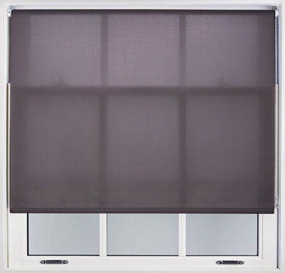 Furnished Daylight Roller Blinds - Dark Grey Trimmable Blind For Windows And Doors (W)215Cm (L)165Cm - image 1