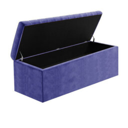 Safar 120Cm Wide Ottoman Storage Box - Blue Naples Ottoman Box With Storage - thumbnail 5