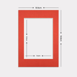 Ak Frames A6 Poppy Red Picture Mounts To Fit A7 Aperture Size - Mount Board Only (No Frame Included) - thumbnail 3