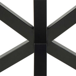 Wyld Haus Perth 135Cm 4-Seater Rusty Brown Ceramic Dining Table With Matt Black Metal Base - thumbnail 6