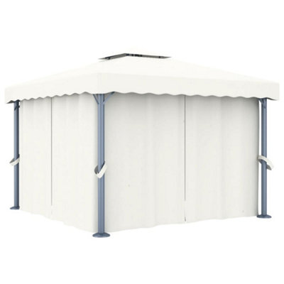 Berkfield Gazebo With Curtain 3X3 M Cream White Aluminium - image 1