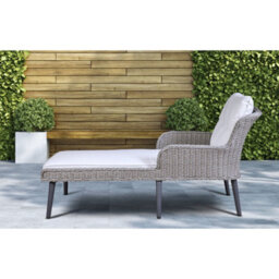 Loops 2 Pack Grey Rattan Wicker Outdoor Sun Lounger With Cushions For Garden - thumbnail 7