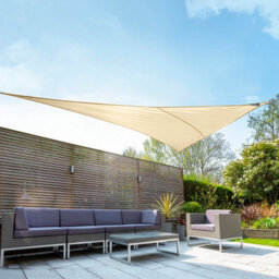Kookaburra 6M Right Angle Triangle Waterproof Sand Garden Patio Sun Shade Sail Canopy 98% Uv Block With Free Fixing Kit