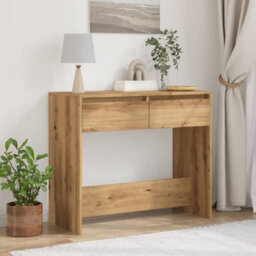 Berkfield Console Table Artisan Oak 89X41X76.5 Cm Engineered Wood - thumbnail 3