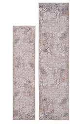 Loomed Brown Soft Machine Washable Washable Abstract Living Area Rug - 380 X 280Cm - thumbnail 7