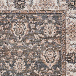 Green Traditional Bordered Floral 10mm Thick Stain-Resistant Rug For Bedroom, Living Room, & Dining Room-80Cm X 150Cm - thumbnail 3