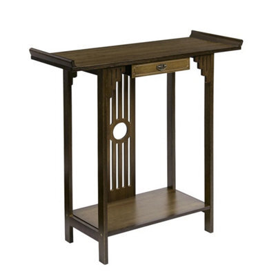 Large Wooden Hallway Console Table Entry Side Display Desk Industrial Wood Table - image 1