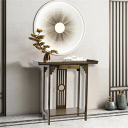 Large Wooden Hallway Console Table Entry Side Display Desk Industrial Wood Table - thumbnail 6