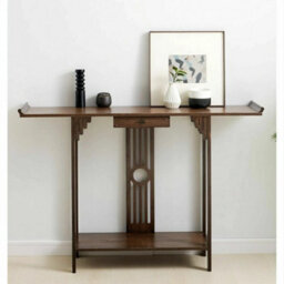Large Wooden Hallway Console Table Entry Side Display Desk Industrial Wood Table - thumbnail 5