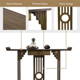 Large Wooden Hallway Console Table Entry Side Display Desk Industrial Wood Table - thumbnail 4