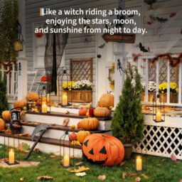London Boutique 2Pcs Led Candle Lanterns, Black Metal Flameless Candles, Remote And Timer, Porch Fireplace Decor, 48Cm + 56Cm - thumbnail 7