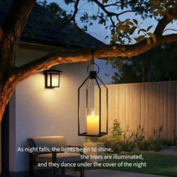 London Boutique 2Pcs Led Candle Lanterns, Black Metal Flameless Candles, Remote And Timer, Porch Fireplace Decor, 48Cm + 56Cm - thumbnail 4