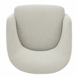 Xample Henredon Murphy Swivel Chair Light Grey Boucle Fabric Barrel Accent Chair 360 Rotation Wood Base Living Room Seat - thumbnail 8