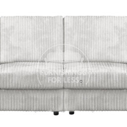 Furnishings For Less UK Luxor Long Fabric Jumbo Cord 4 Seater Sofa - Full Back Silver - thumbnail 2