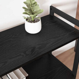 Berkfield Modern Bookcase Black Oak 80 X 30 X 48.5 Cm Engineered Wood - thumbnail 4
