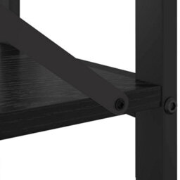 Berkfield Modern Bookcase Black Oak 80 X 30 X 48.5 Cm Engineered Wood - thumbnail 9