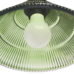 Beliani Set Of 2 Wall Lamps Gold-Plated Iron Base With Ribbed Green Glass Shades, W44 X D20 X H30Cm - thumbnail 5