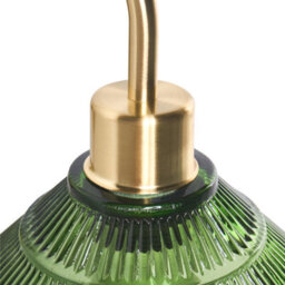 Beliani Set Of 2 Wall Lamps Gold-Plated Iron Base With Ribbed Green Glass Shades, W44 X D20 X H30Cm - thumbnail 4