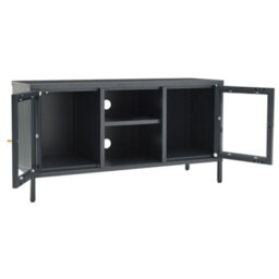 Berkfield Tv Cabinet Anthracite 105X35X52 Cm Steel And Glass - thumbnail 6