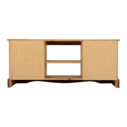 Seconique Corona Waxed Pine 2 Door 1 Shelf Flat Screen Tv Unit Cupboard Storage - thumbnail 5
