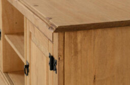 Seconique Corona Waxed Pine 2 Door 1 Shelf Flat Screen Tv Unit Cupboard Storage - thumbnail 7