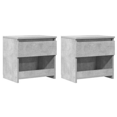 Berkfield Elegant Bedside Cabinets 2 Pcs Concrete Grey 40X30X39 Cm Engineered Wood - image 1