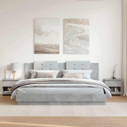 Berkfield Elegant Bedside Cabinets 2 Pcs Concrete Grey 40X30X39 Cm Engineered Wood - thumbnail 3