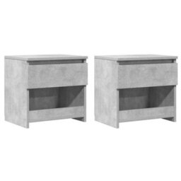 Berkfield Elegant Bedside Cabinets 2 Pcs Concrete Grey 40X30X39 Cm Engineered Wood - thumbnail 1